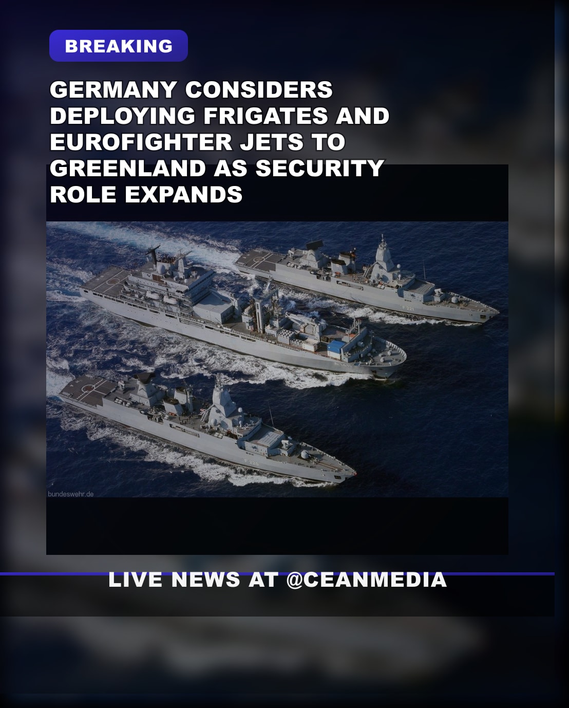 Illustrative photo for: Germany Greenland military deployment: Frigates and
