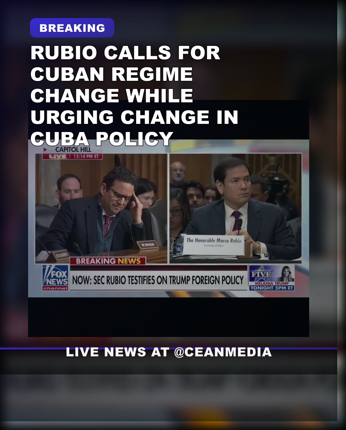 Illustrative photo for: Rubio Expresses Desire for Rubio Cuba Regime Change