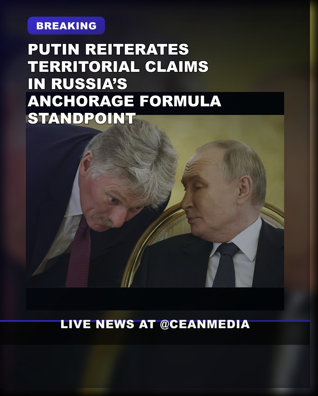 Illustrative photo for: Russian President Highlights Ukrainian Territories Russian