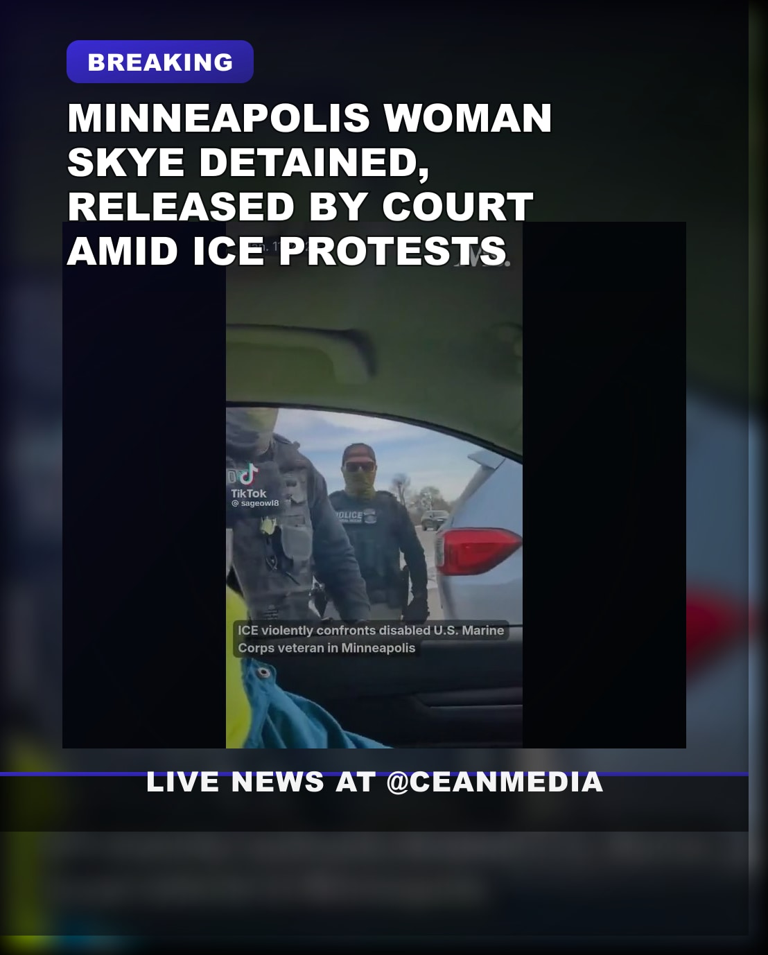 Illustrative photo for: Women protesting against ICE block roads, Skye detained