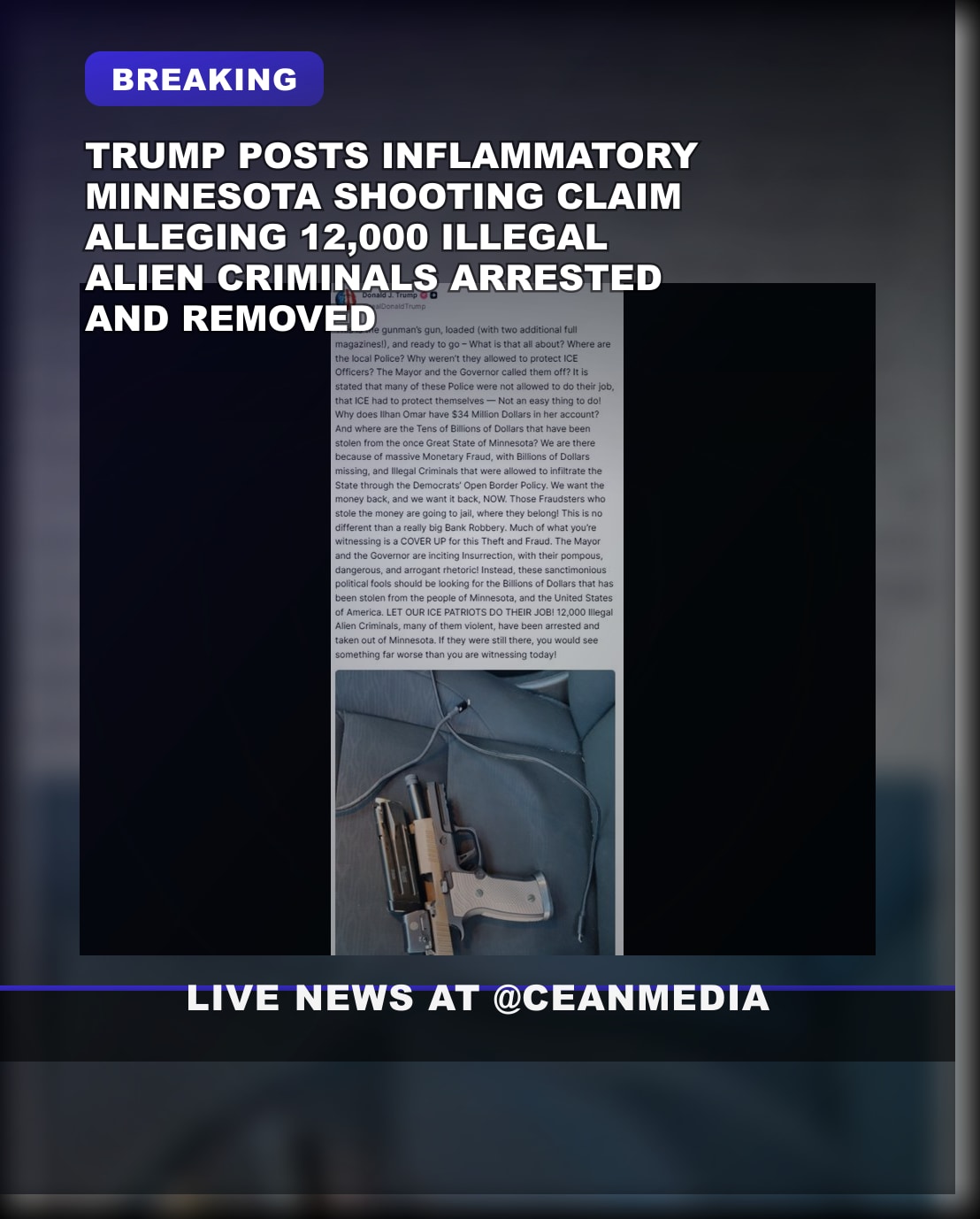 Illustrative photo for: Trump Highlights Immigration Enforcement Amid Minnesota