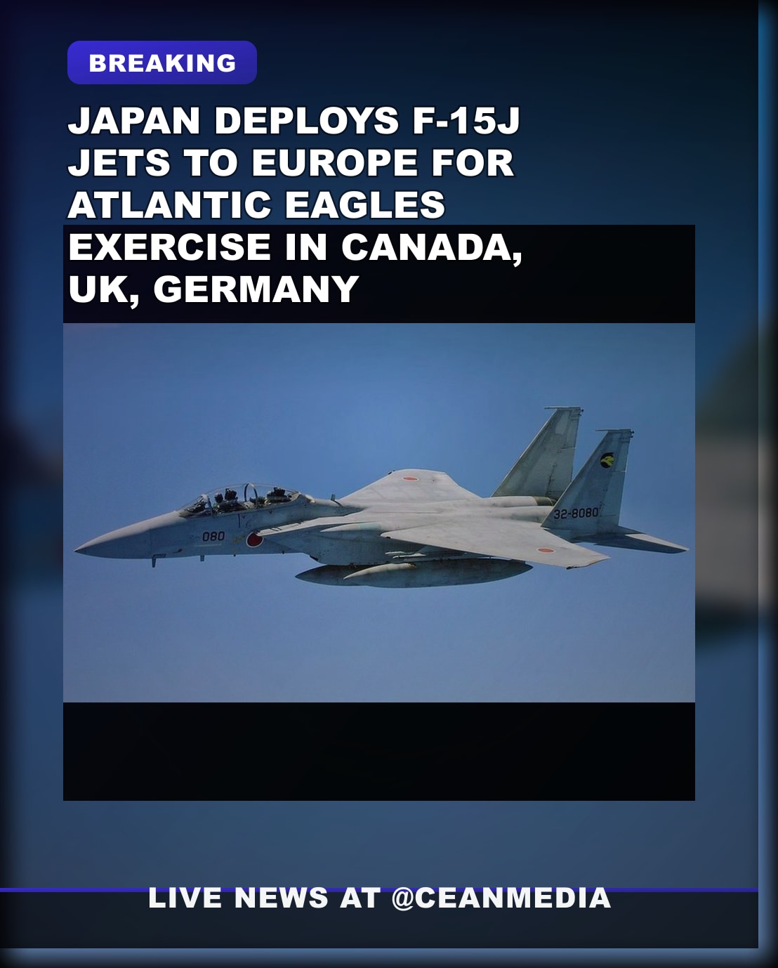 Illustrative photo for: Japan combat aircraft Europe deploys F-15J fighters for