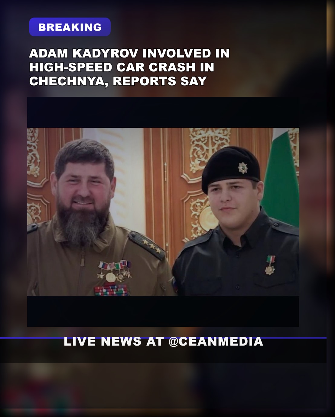 Illustrative photo for: Adam Kadyrov car accident: Ramzan Kadyrov’s son injured in
