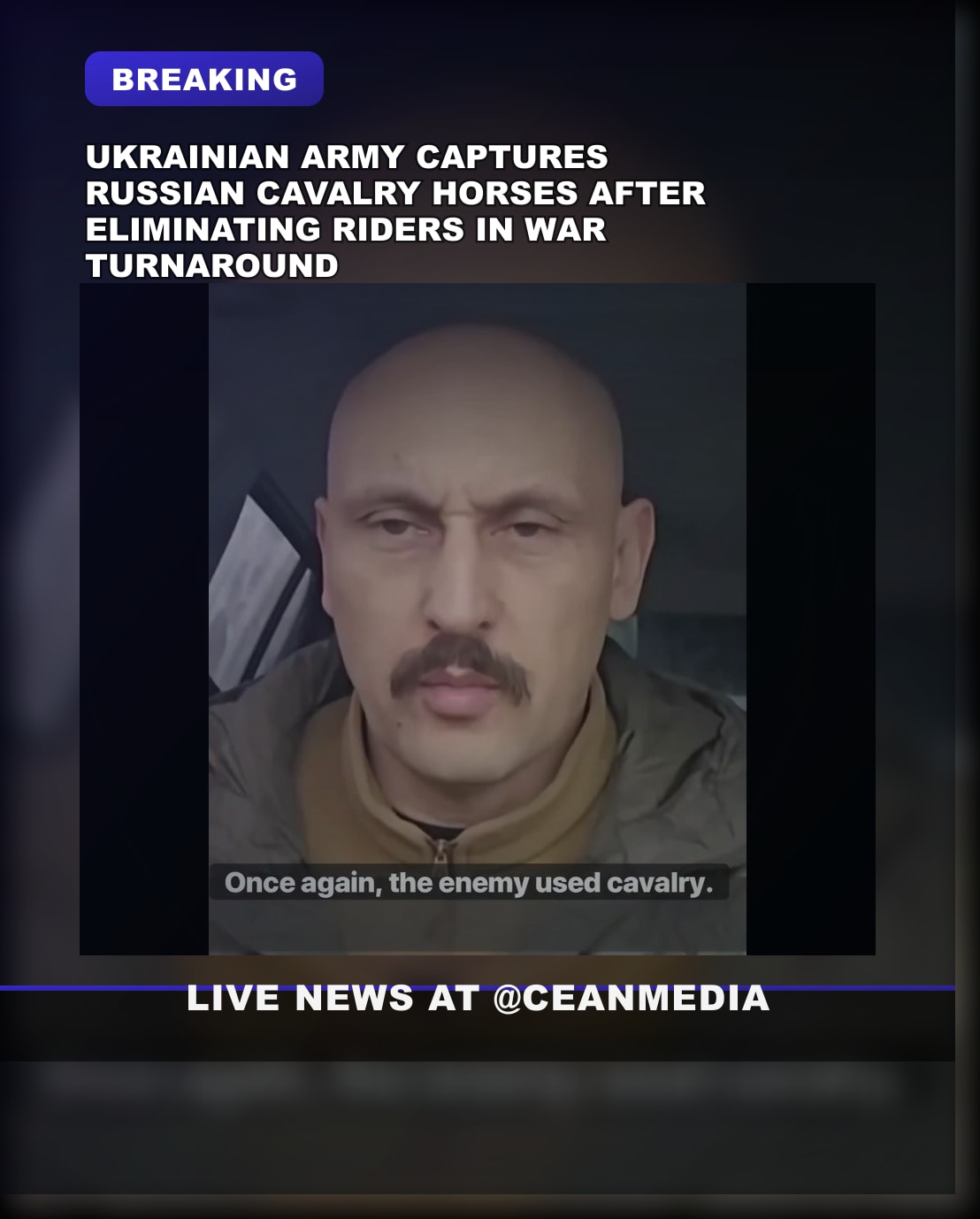 Illustrative photo for: Ukrainian Army Captures Russian Horses for the First Time