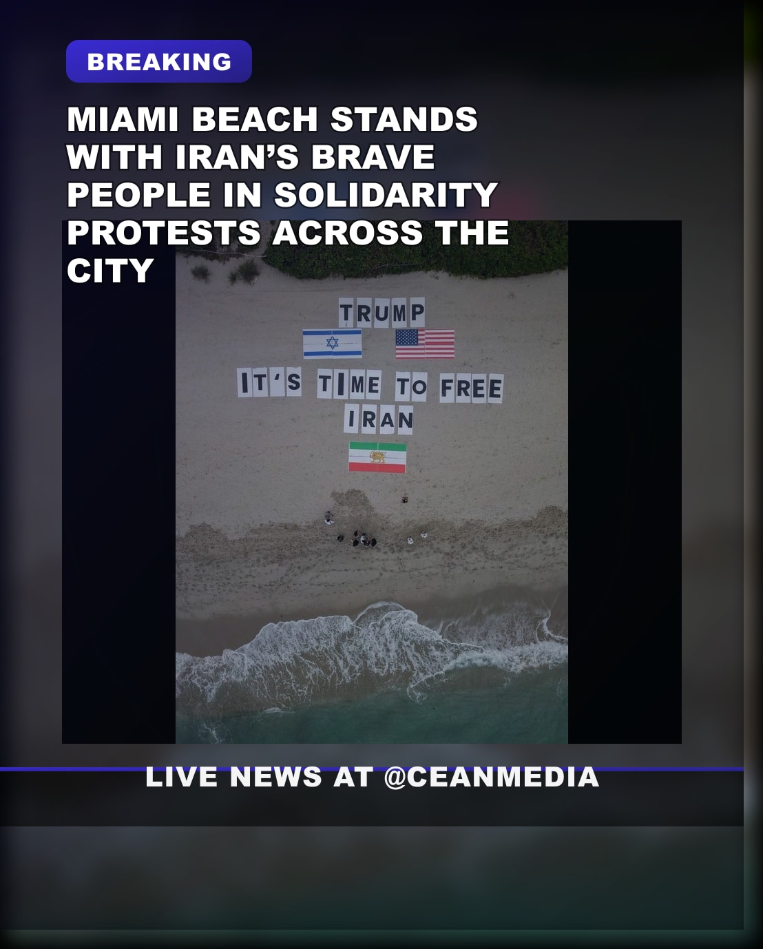 Illustrative photo for: Miami Beach Iran solidarity: Expressing Support for Brave