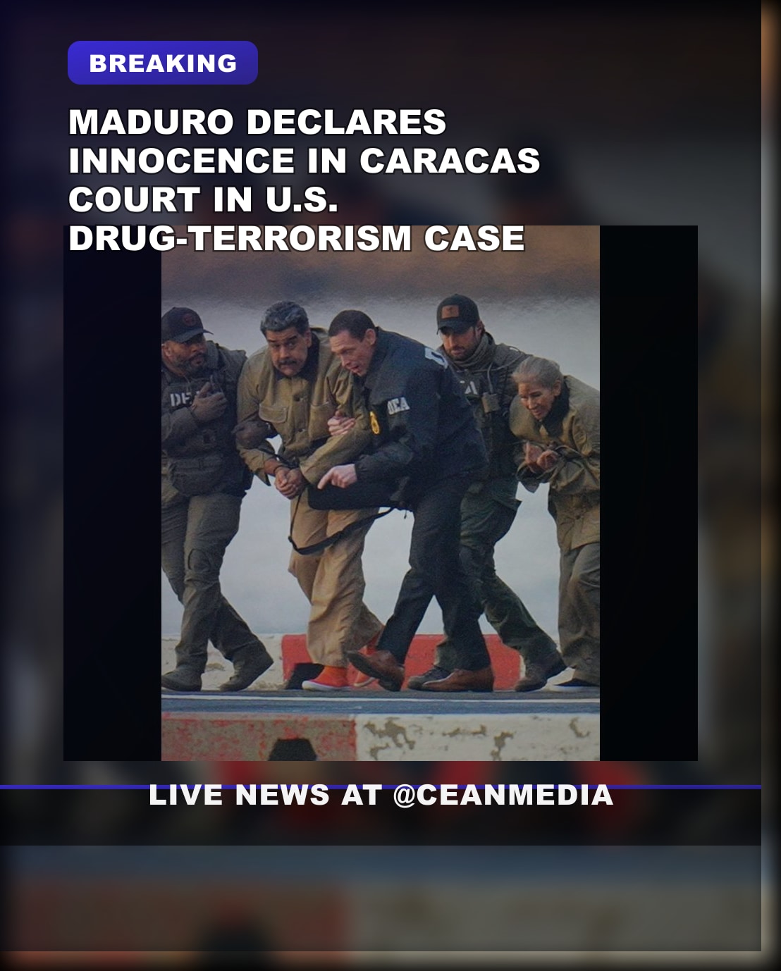 Illustrative photo for: Maduro court statements: Maduro denies charges, claims