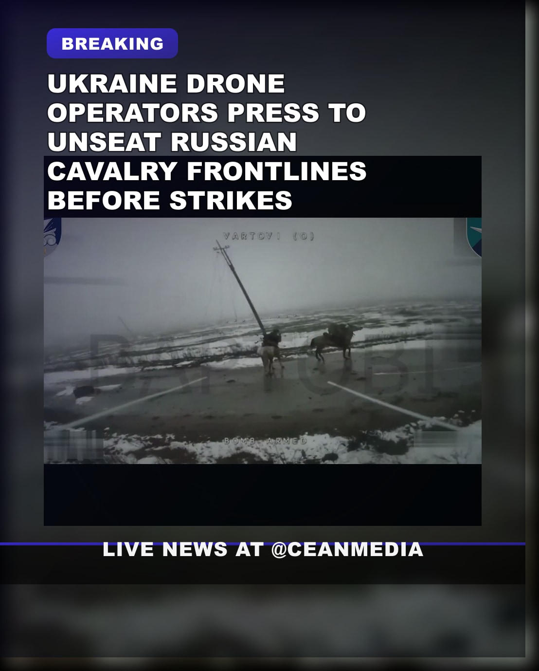 Illustrative photo for: Ukrainian drone versus Russian cavalry: Frontline