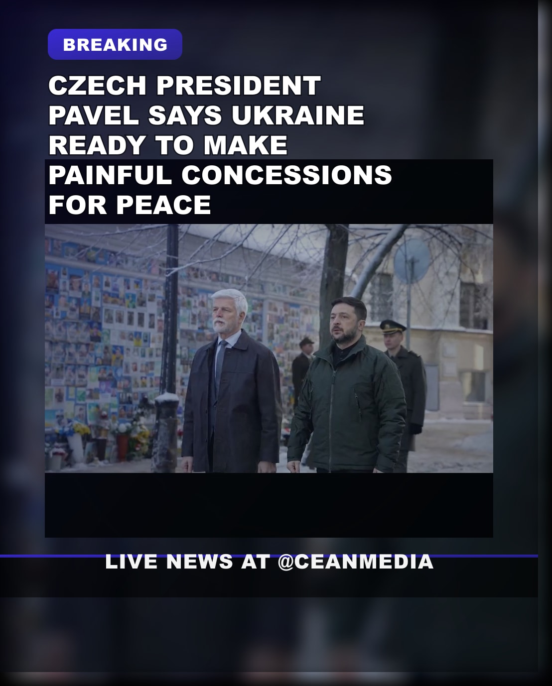 Illustrative photo for: Czech President Pavel: Ukraine Painful Concessions for