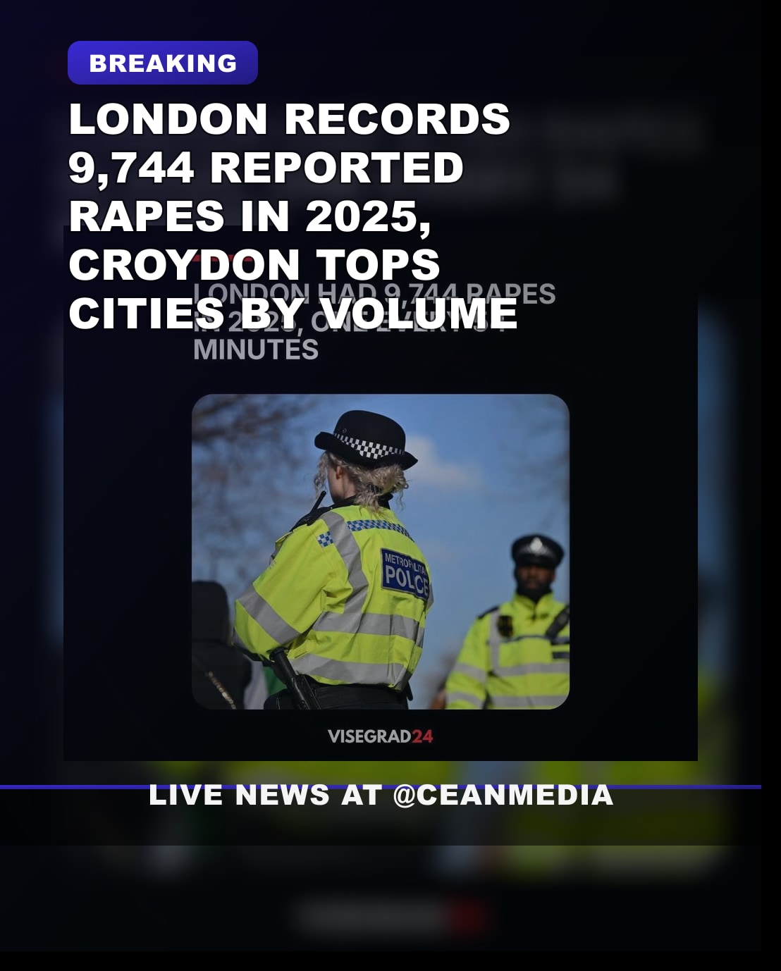 Illustrative photo for: London Rape Statistics 2025: 9,744 Cases, Croydon Leads
