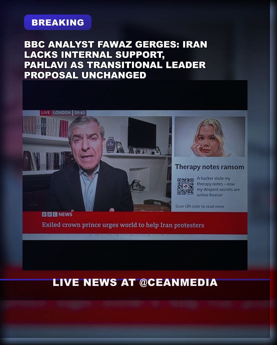 Illustrative photo for: BBC Pahlavi support claims: Expert Fawaz Gerges Disputes