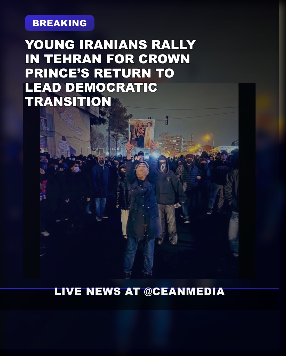 Illustrative photo for: Iranians Support Crown Prince Amid Streets of Tehran