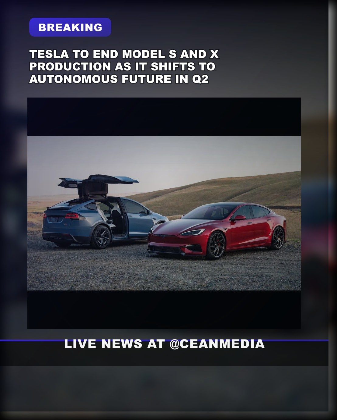 Illustrative photo for: Tesla Model S X discontinuation: Ending Production in Q2
