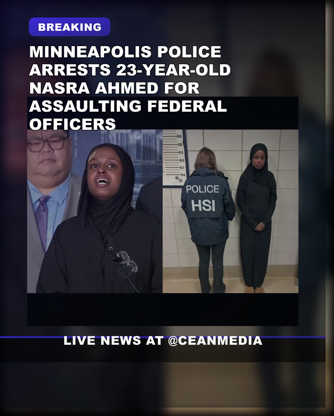 Illustrative photo for: Nasra Ahmed federal officers attack: 23-Year-Old Arrested