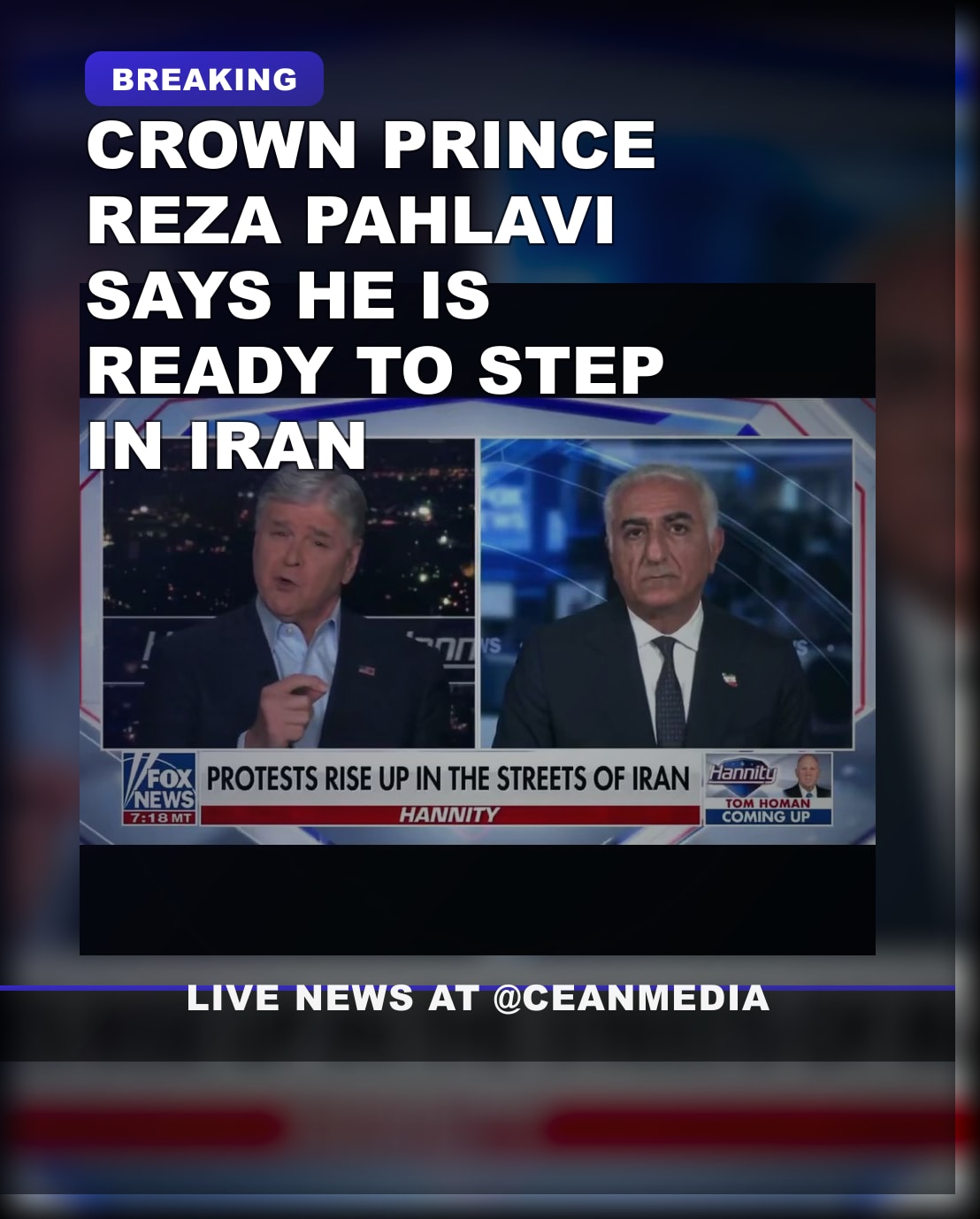 Illustrative photo for: Reza Pahlavi Iran leadership: Crown Prince Offers to Lead