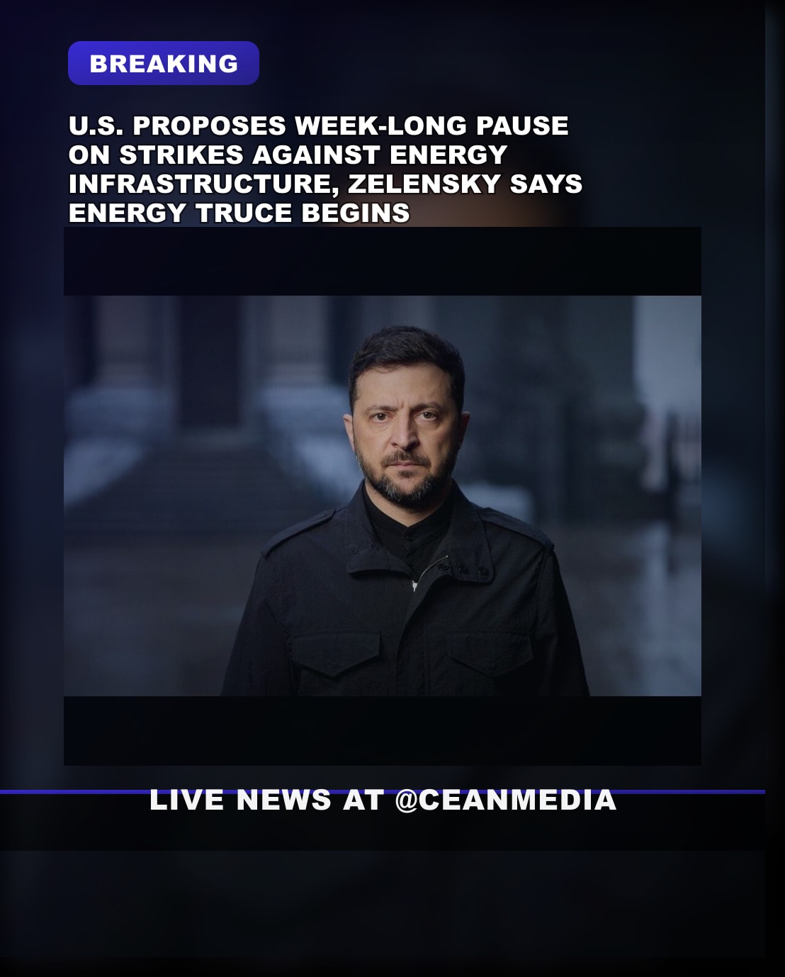 Illustrative photo for: U S Energy Strike Pause: U.S. Proposes Week-Long Ceasefire