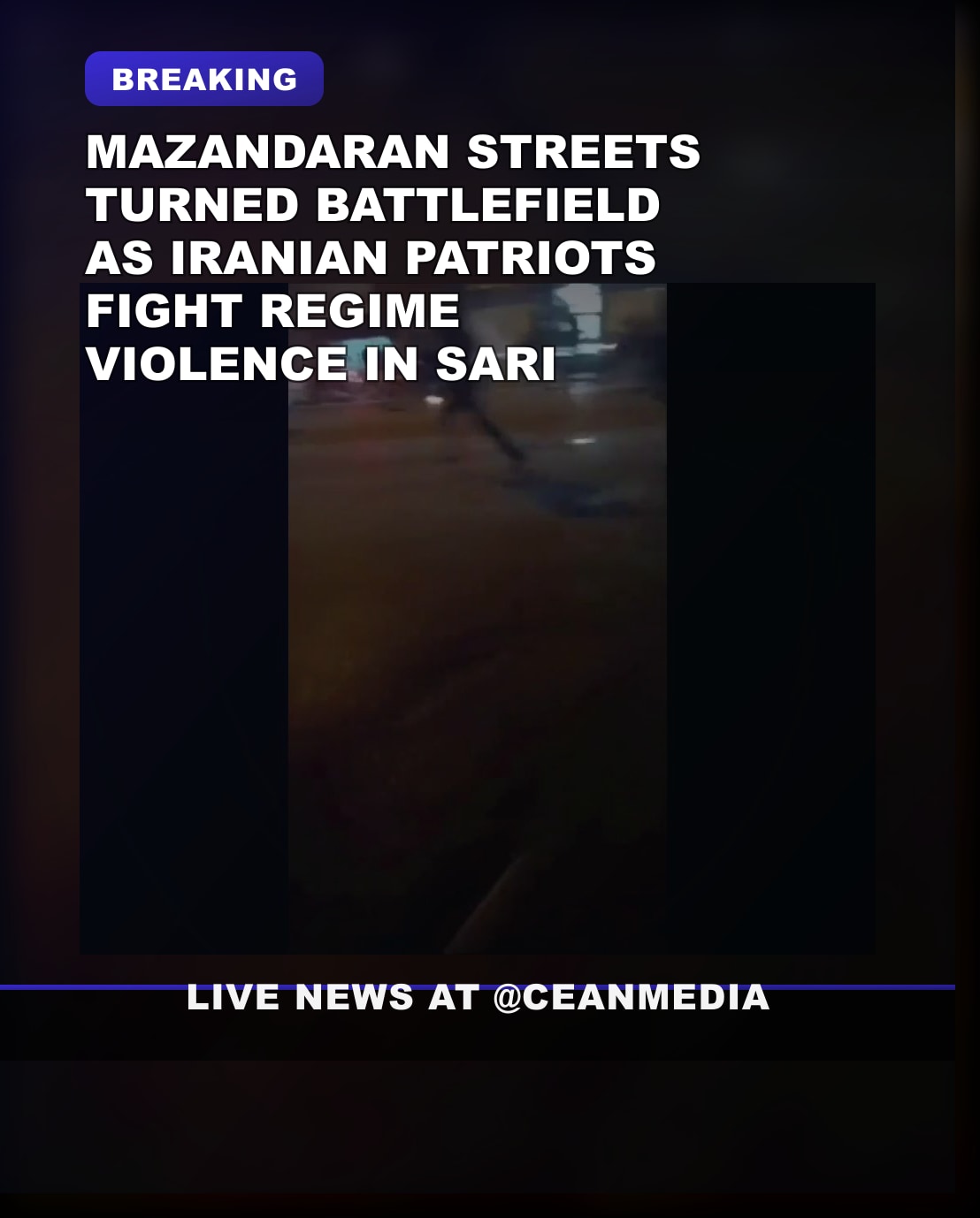 Illustrative photo for: Sari City Street Clashes Erupt During Iranian Patriots