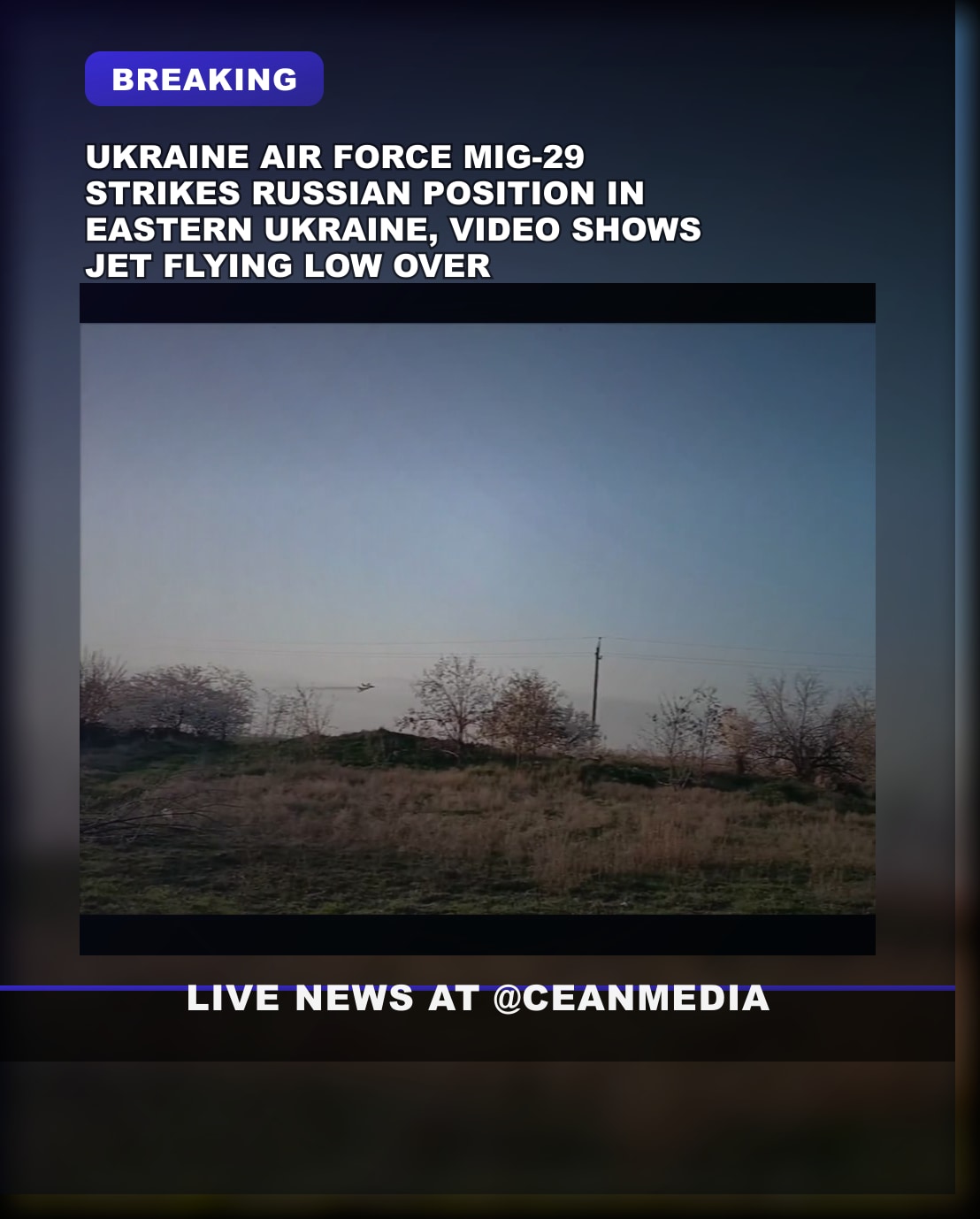 Illustrative photo for: Ukrainian MiG-29 Strike Continues Near Treetop Heights