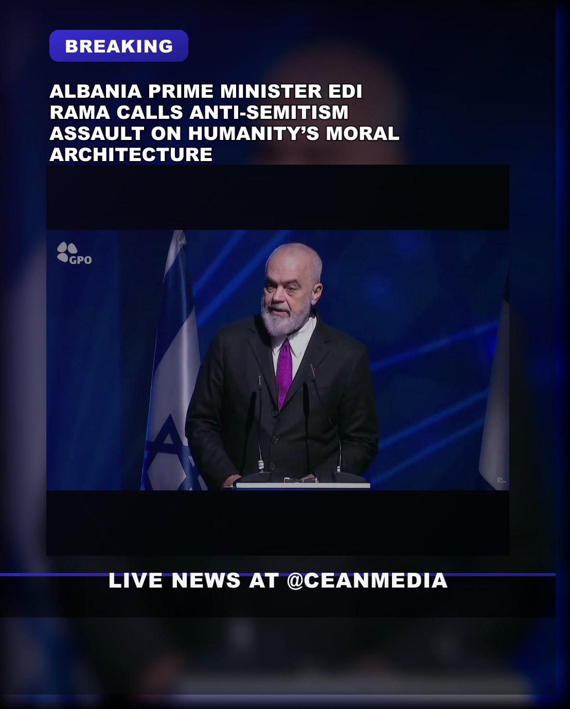 Illustrative photo for: Albanian Prime Minister Edi Rama Warns that Anti-Semitism