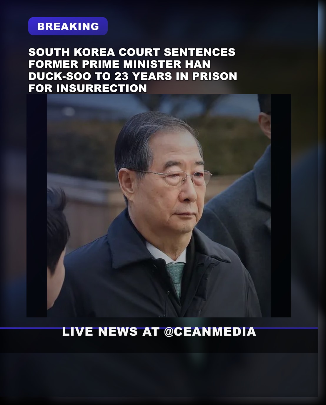 Illustrative photo for: South Korean former Prime Minister Han Duck-soo Sentenced