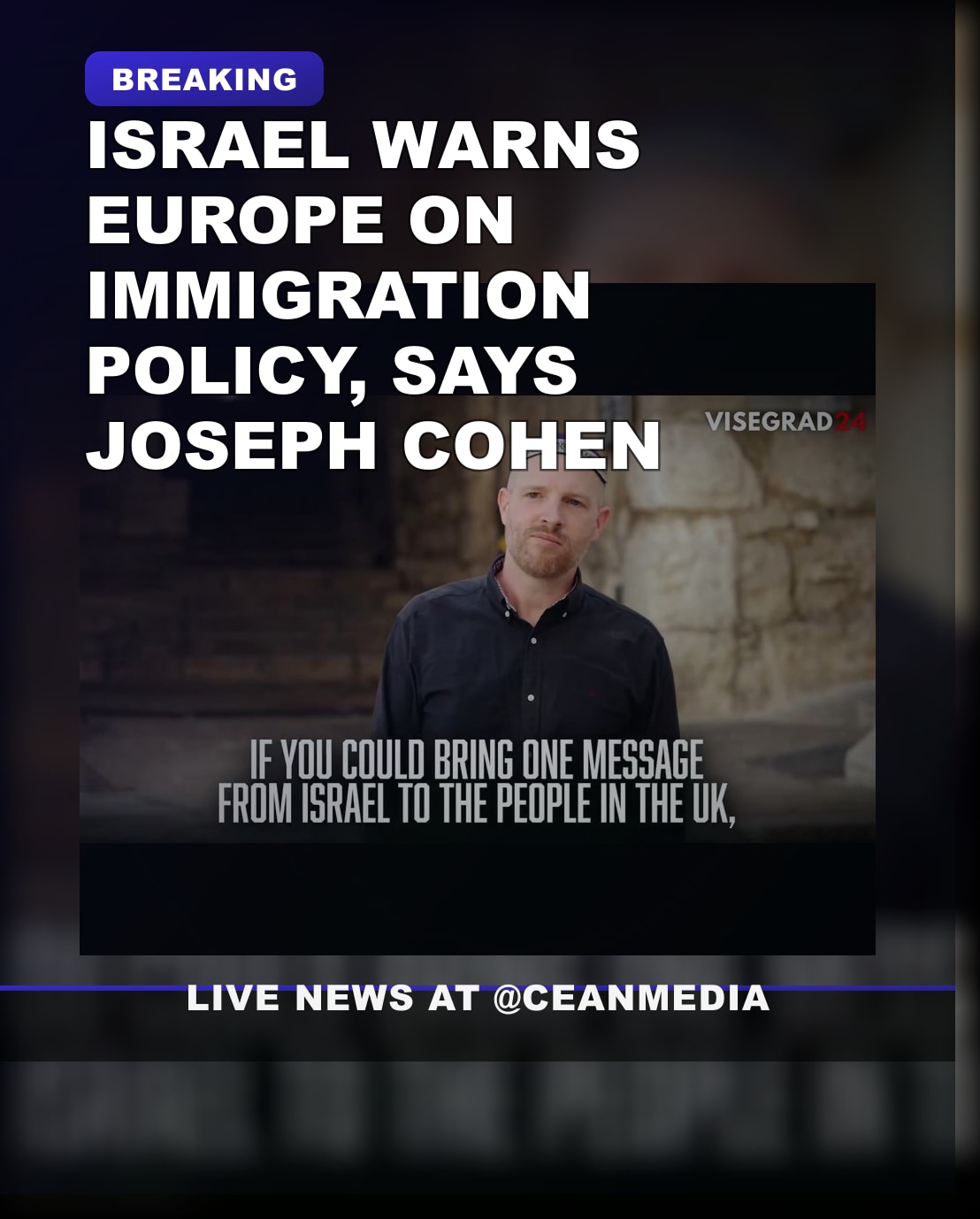 Illustrative photo for: Immigration Security Warning: Israel's Joseph Cohen Urges