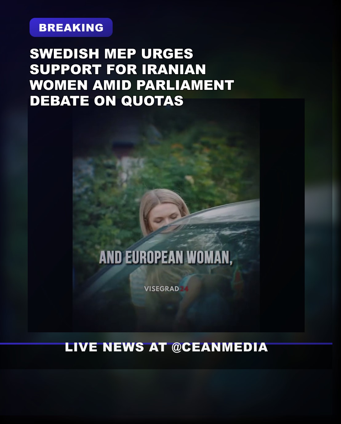 Illustrative photo for: Swedish MEP Urges to Support Iranian womens protests in