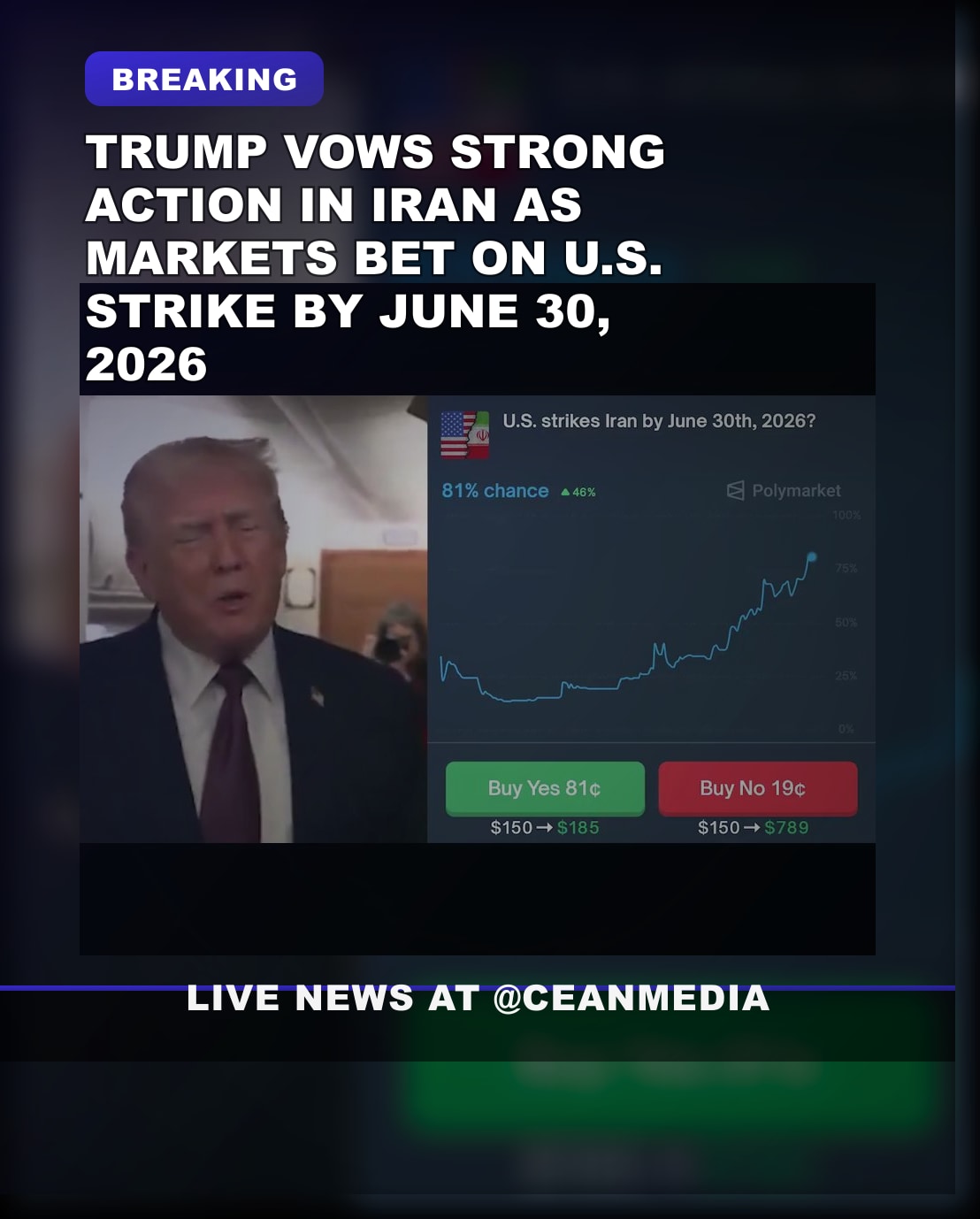 Illustrative photo for: Trump Promises "Very Strong Action" Against Iran in