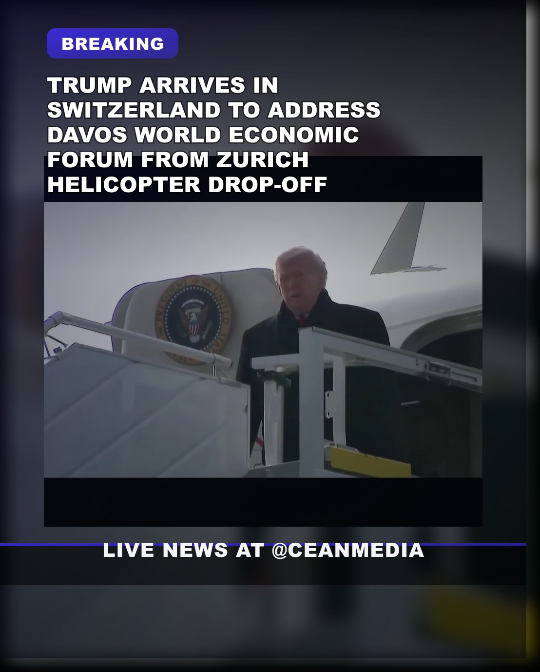 Illustrative photo for: Trump Arrives in Switzerland Ahead of Davos WEF Speech