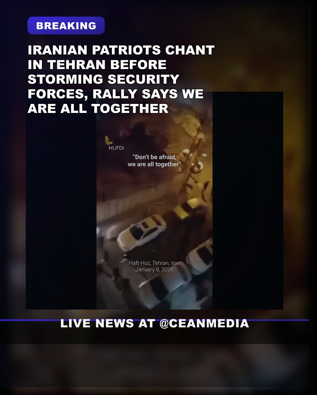 Illustrative photo for: Iranian protests security forces as protesters chant "Don’t