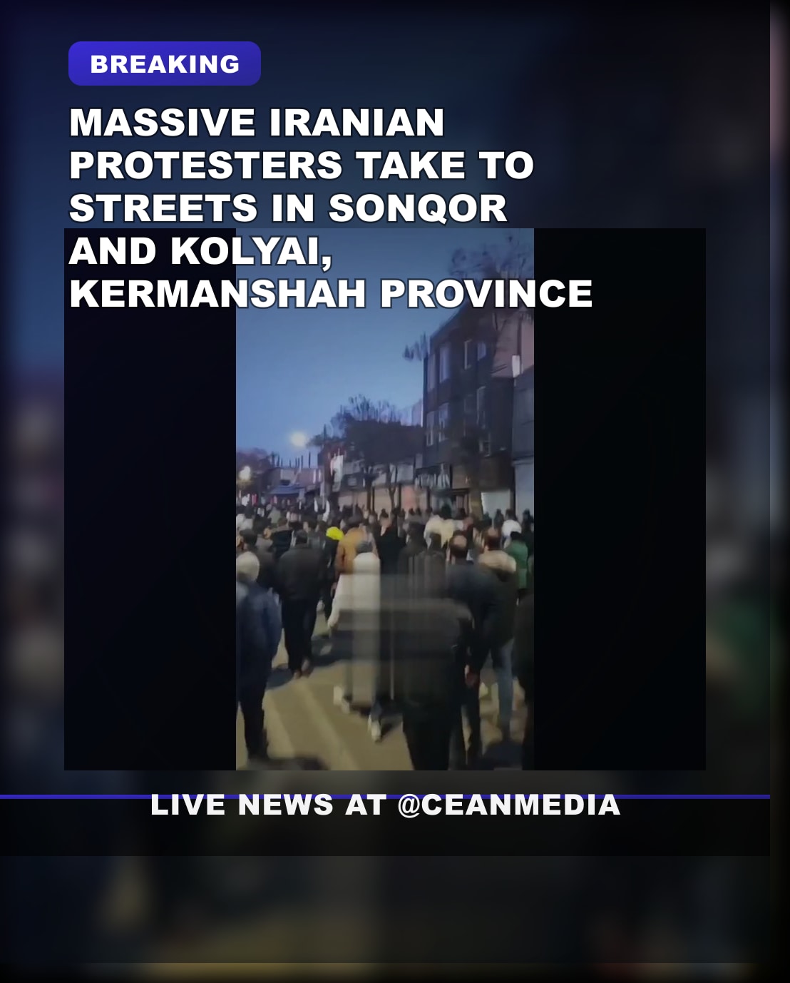 Illustrative photo for: Iran anti regime protests surge in Sonqor and Kolyai,
