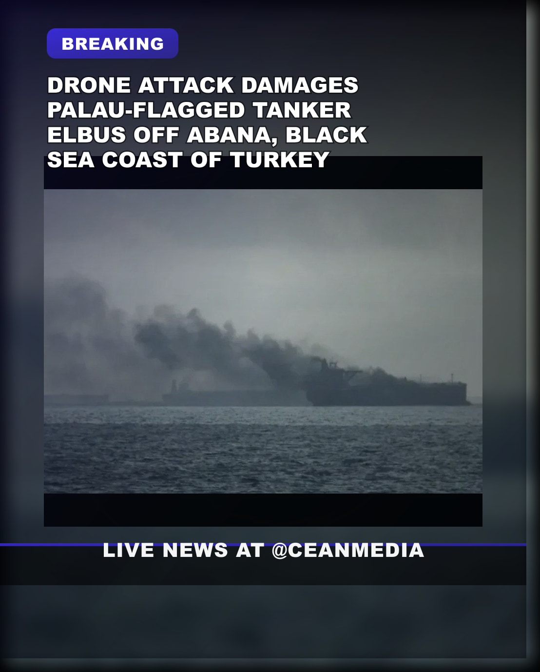 Illustrative photo for: Turkish Black Sea tanker attack damages Palau-flagged oil
