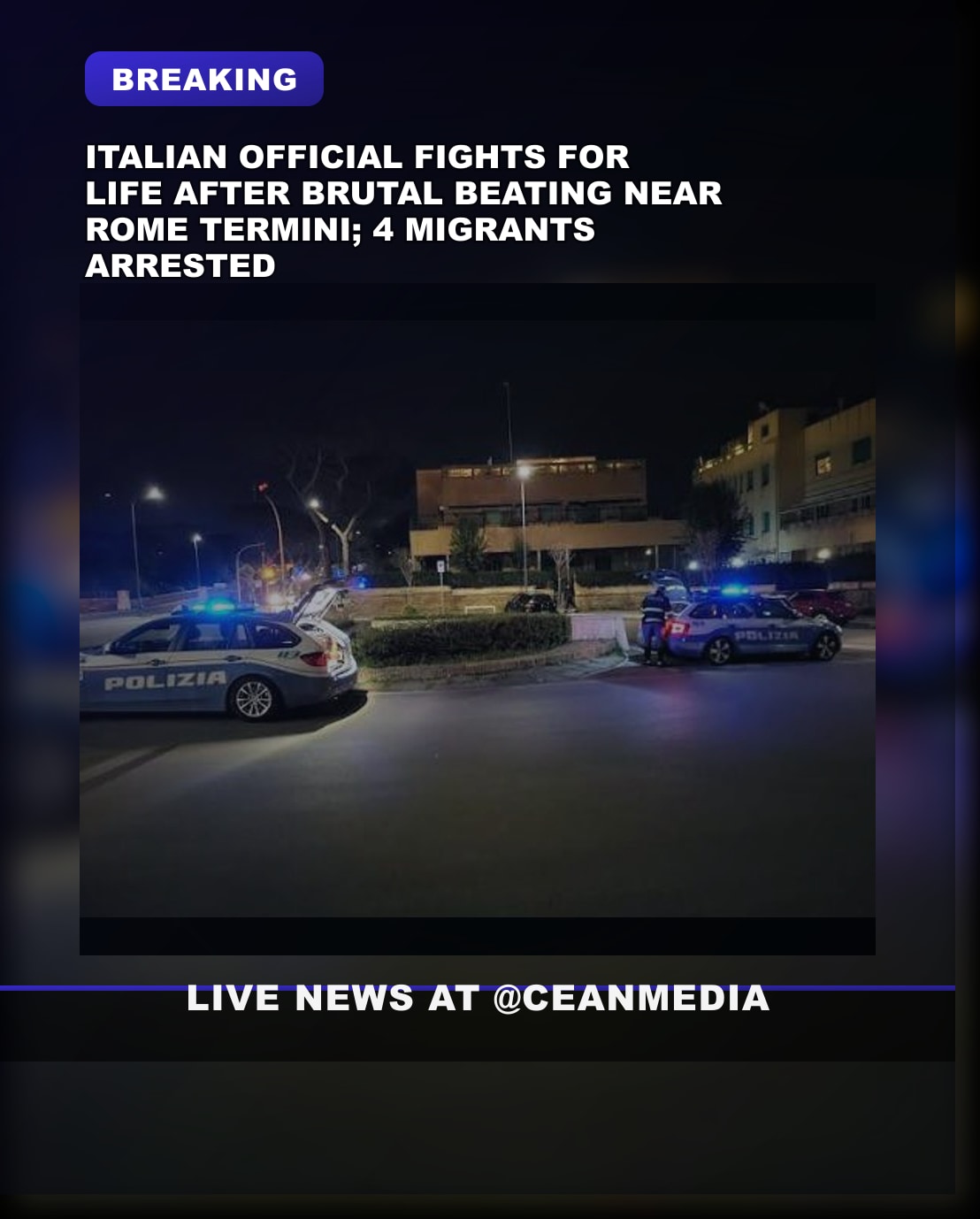 Illustrative photo for: Italian official attacked migrants near Rome station