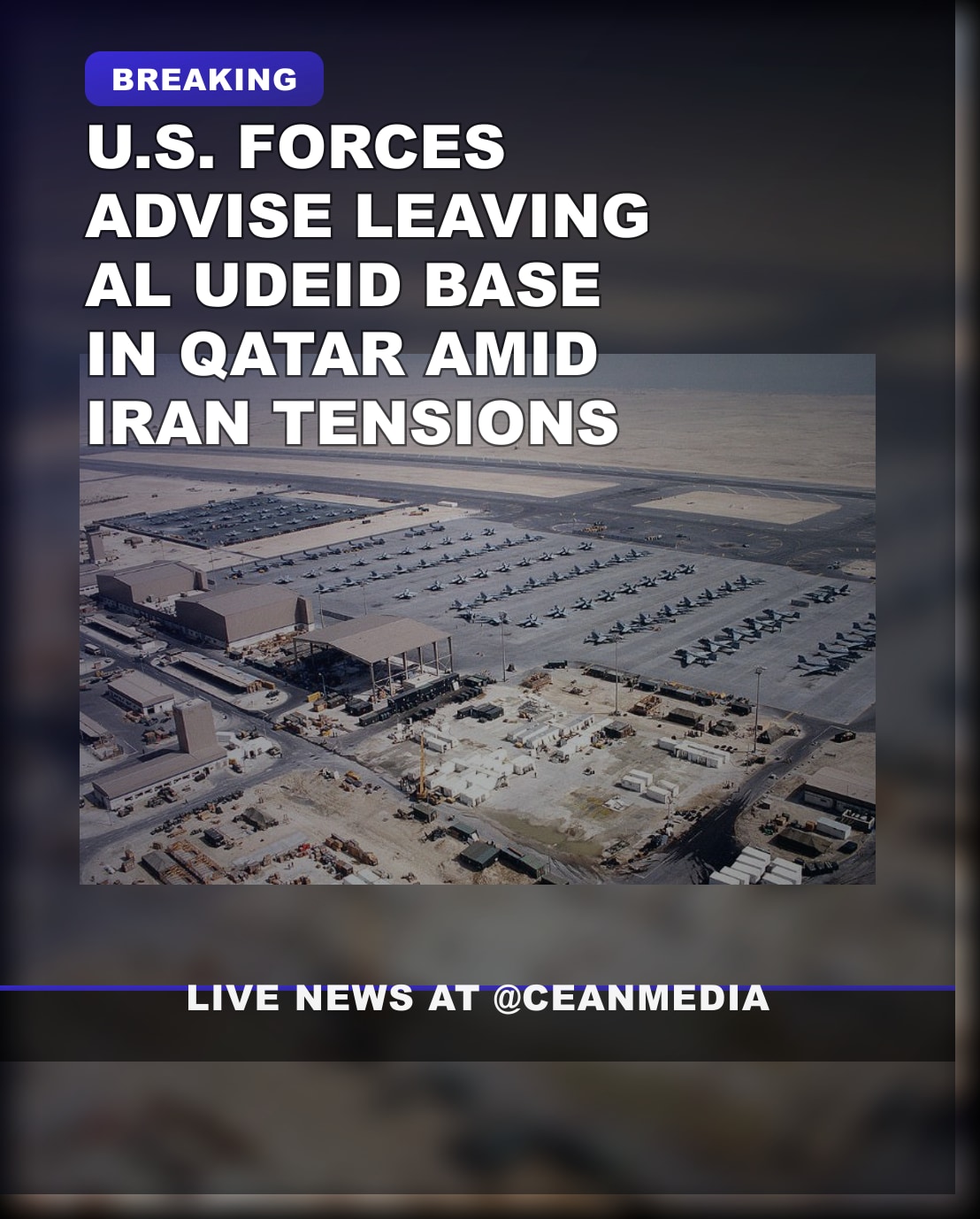 Illustrative photo for: U.S. Iran tensions Escalate: U.S. Orders Personnel to Leave