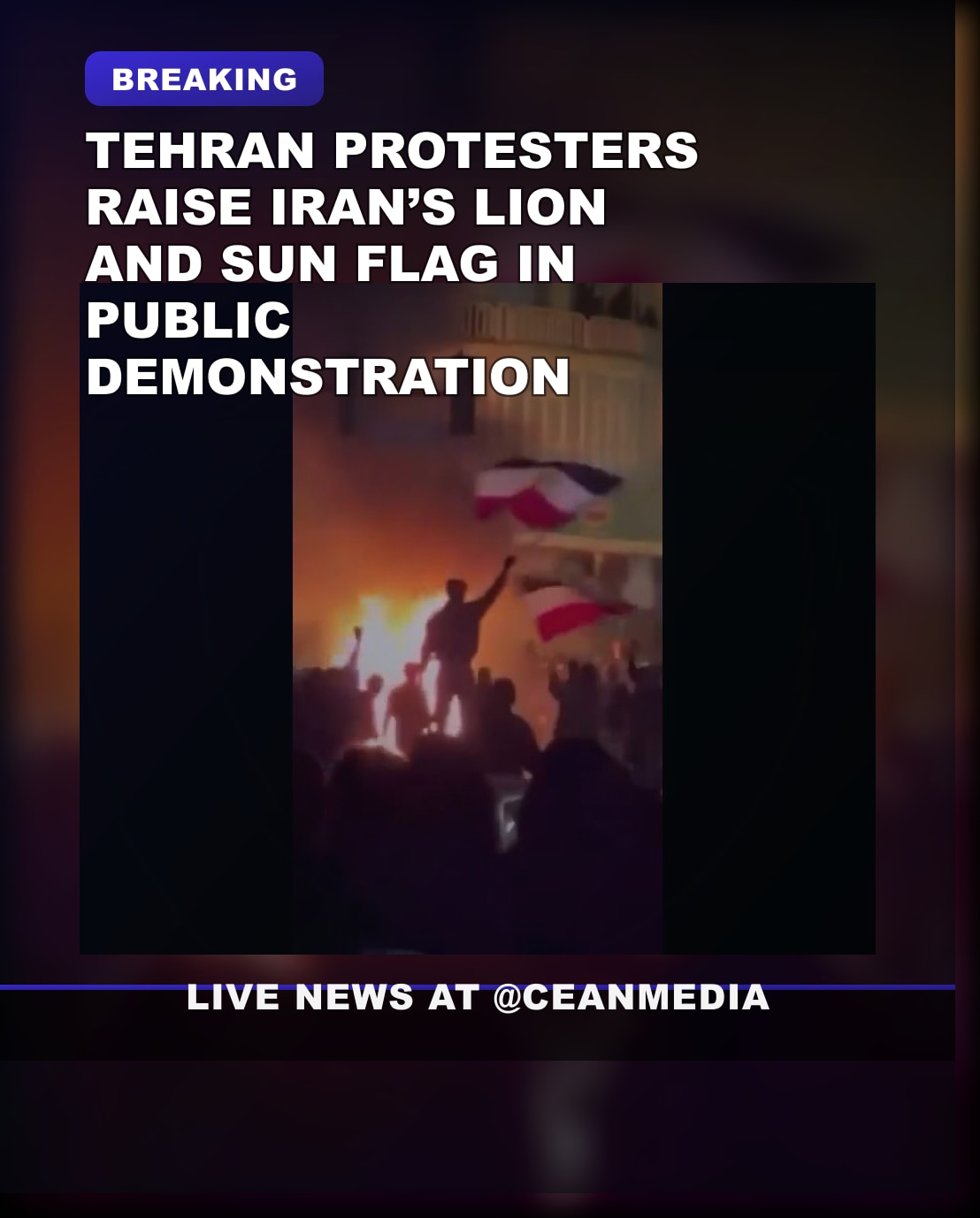 Illustrative photo for: Iran anti regime protests: Tehran Demonstrators Wave