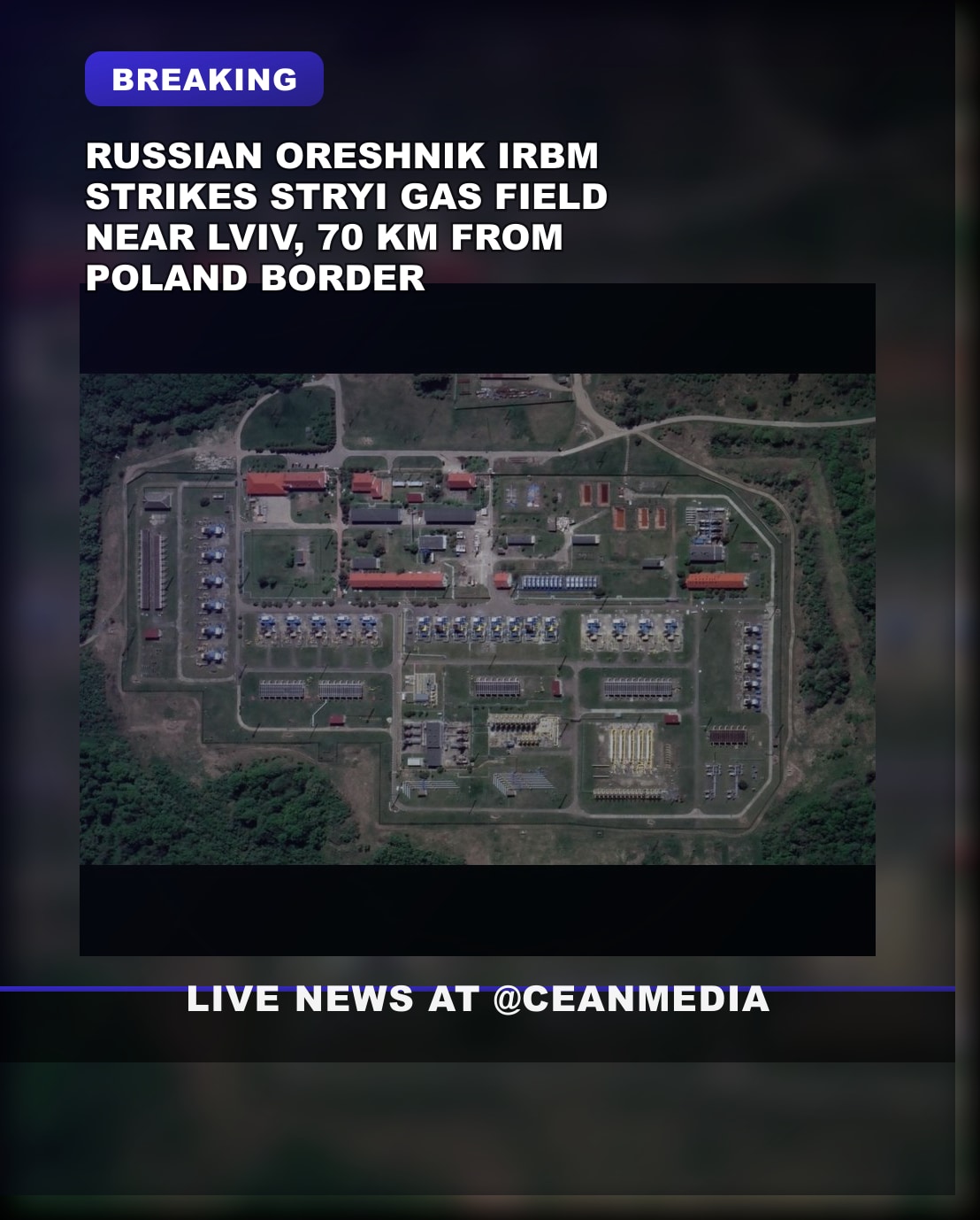 Illustrative photo for: Breaking: Russian missile strike damages gas field near