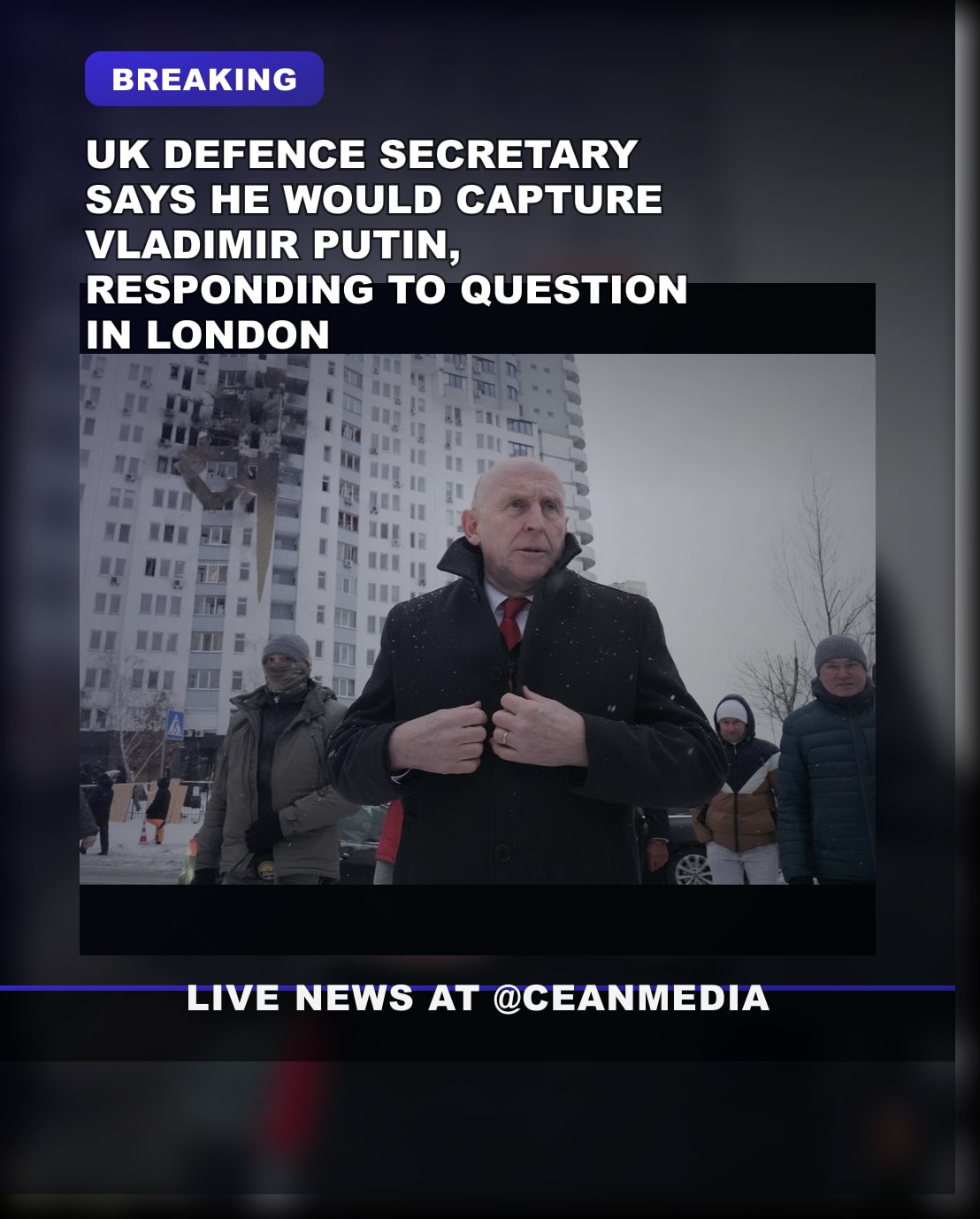 Illustrative photo for: UK Defence Secretary Putin: Healey Pledges to Capture