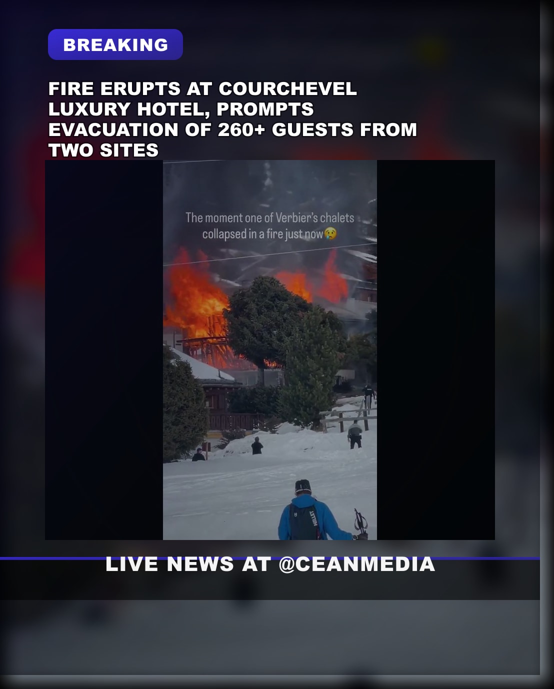 Illustrative photo for: Luxury hotel fire Courchevel prompts evacuation of 260