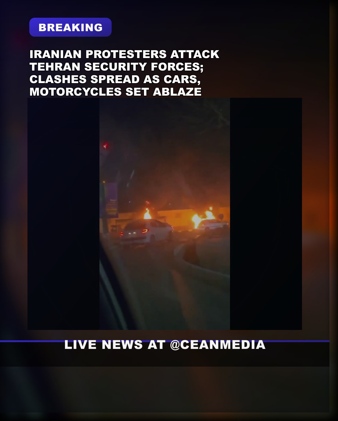 Illustrative photo for: Iranian Anti Regime Protests Erupt in Tehran Amid Clashes