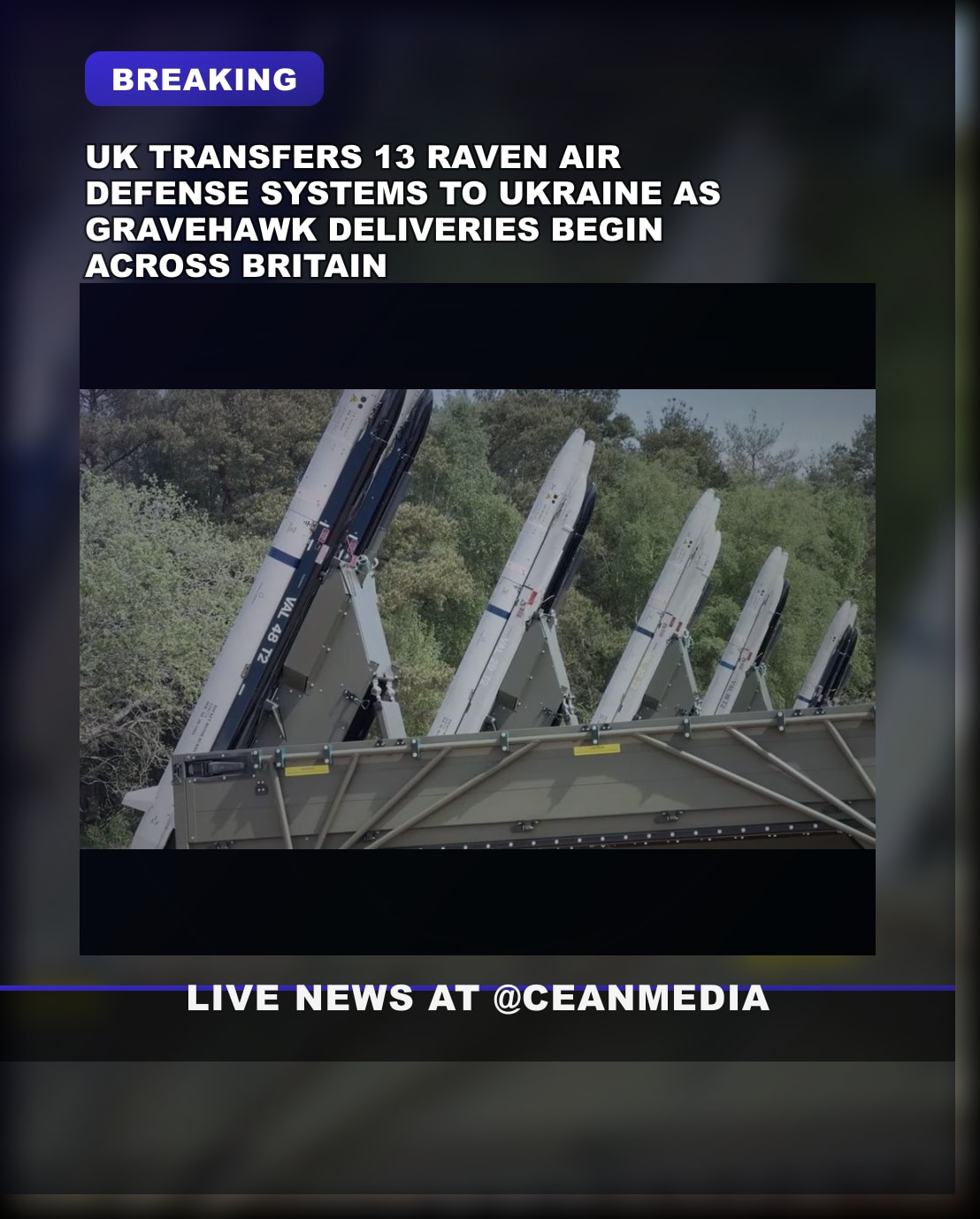 Illustrative photo for: UK military aid Ukraine: 13 Raven Systems Confirmed, More