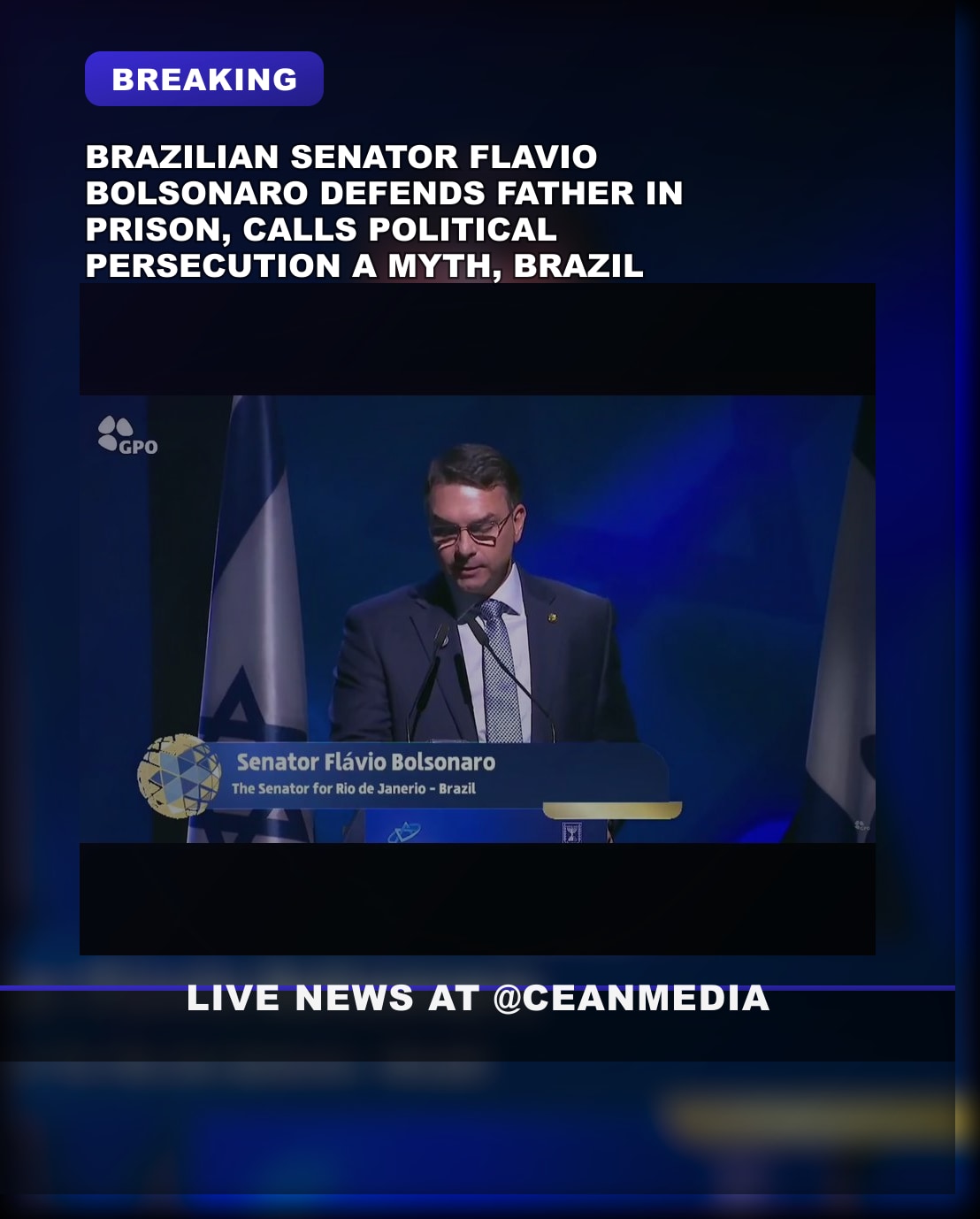 Illustrative photo for: Brazilian Senator Flavio Bolsonaro Claims Political