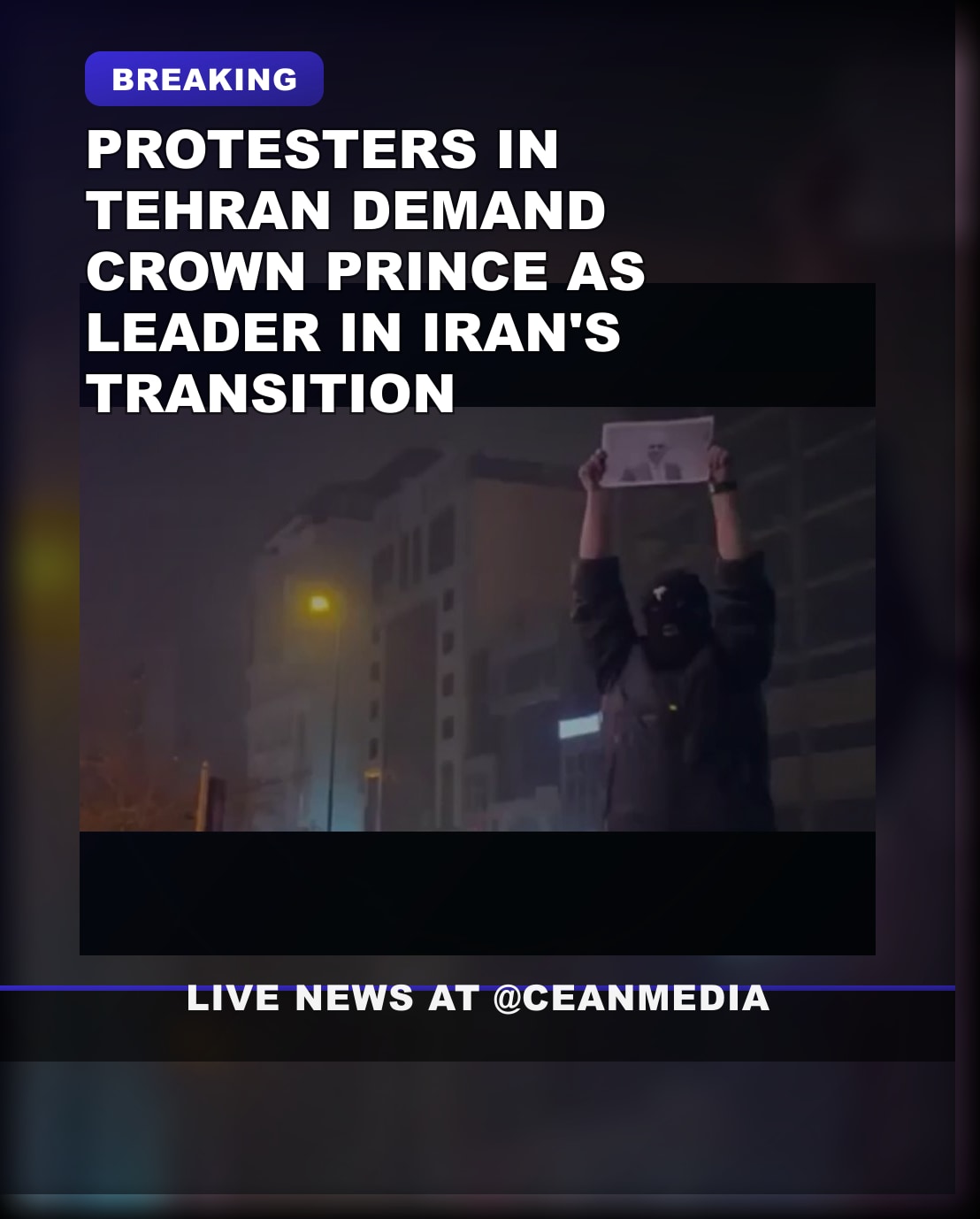 Illustrative photo for: Iran anti regime protests Echo Support for Crown Prince