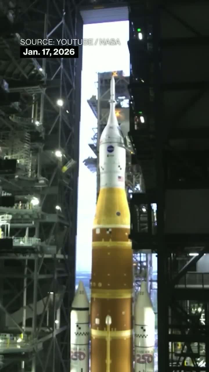 Illustrative photo for: NASA Begins Rolling Out Artemis II Rocket to Kennedy Space