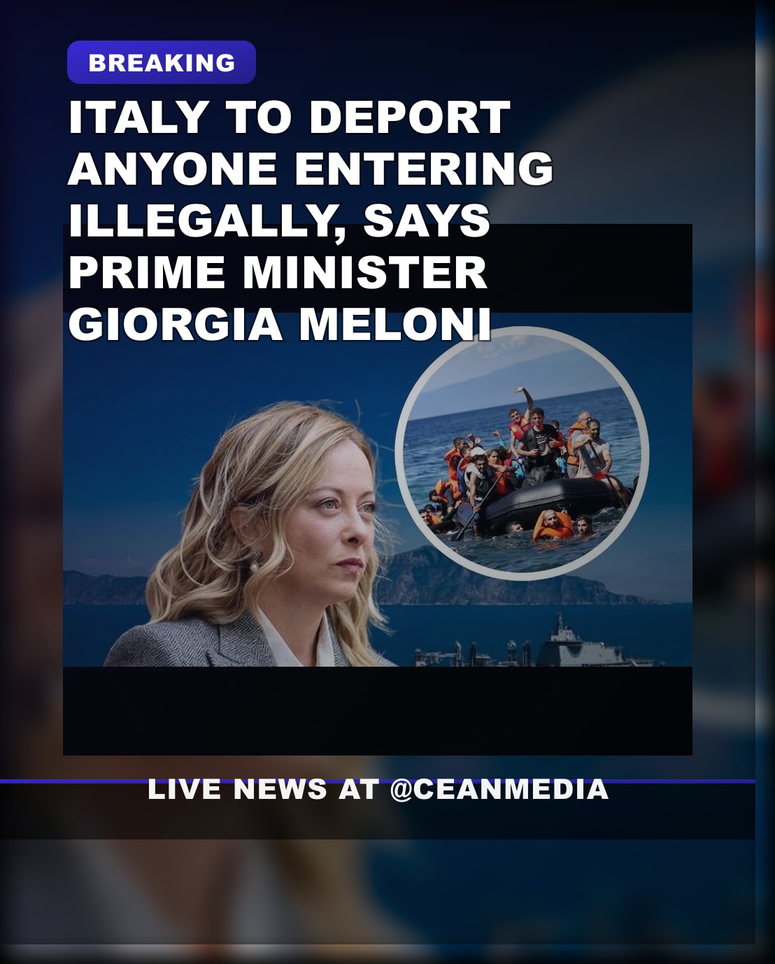 Illustrative photo for: Italy deportation policy signals PM Meloni stance