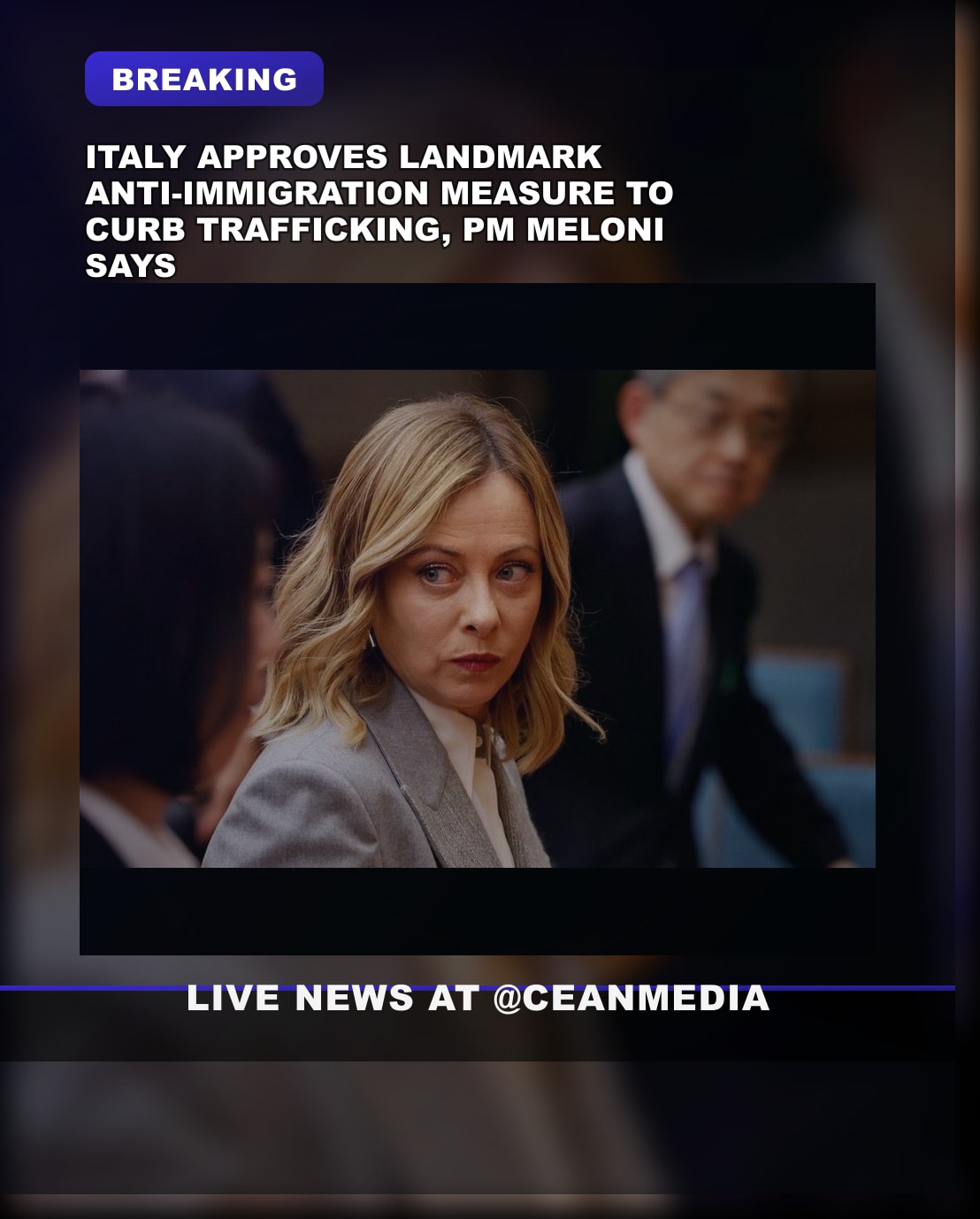 Illustrative photo for: Italy immigration crackdown measure: Meloni unveils major