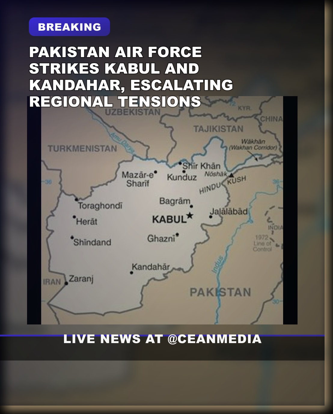 Illustrative photo for: Pakistan Air Force strikes Kabul and Kandahar, officials say