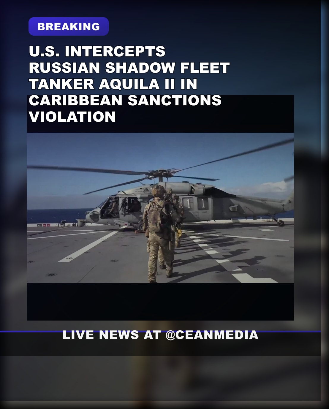 Illustrative photo for: U.S. Intercepts Shadow Fleet Tanker Interception Violating