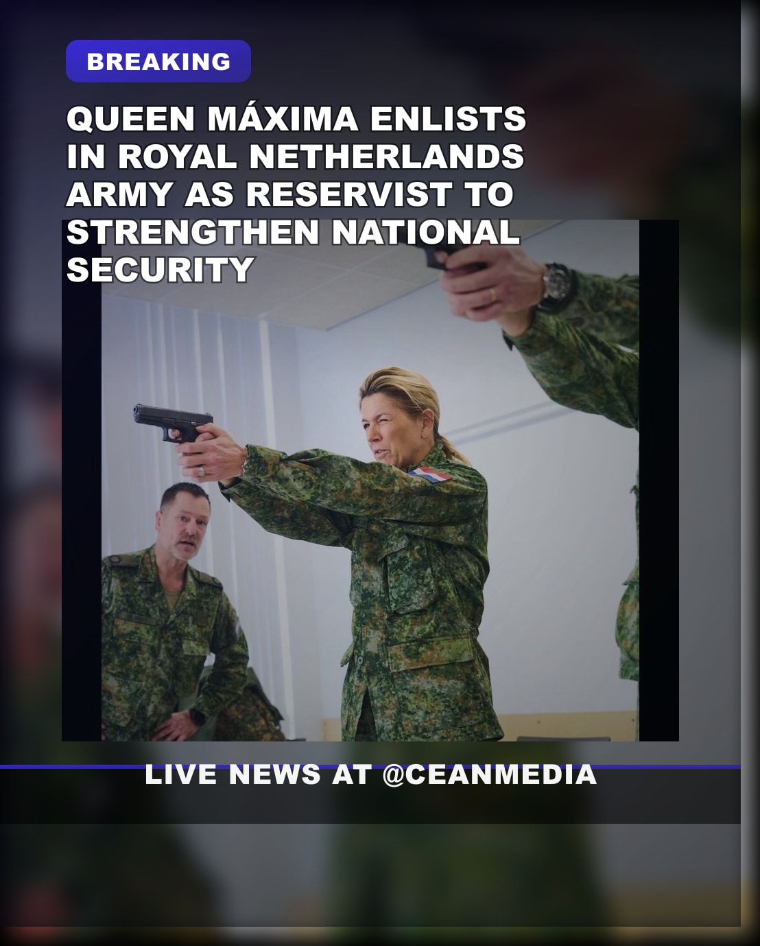 Illustrative photo for: Queen Máxima Enlists as Reservist in the Dutch Army to
