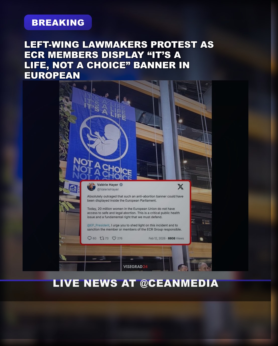 Illustrative photo for: Parliament banner far-right protest sparks outrage from