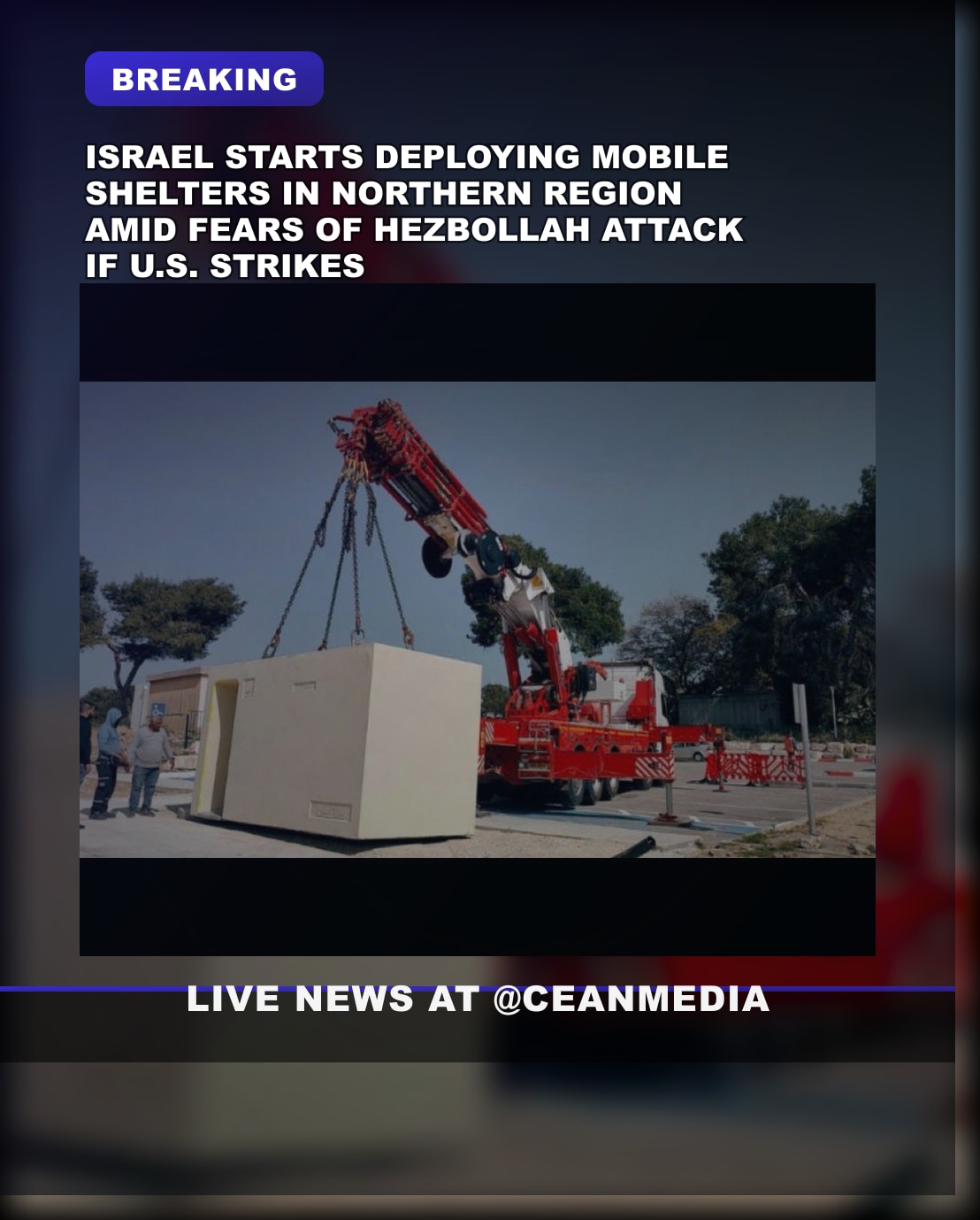Illustrative photo for: Israel shelters deployment northern israel in response to