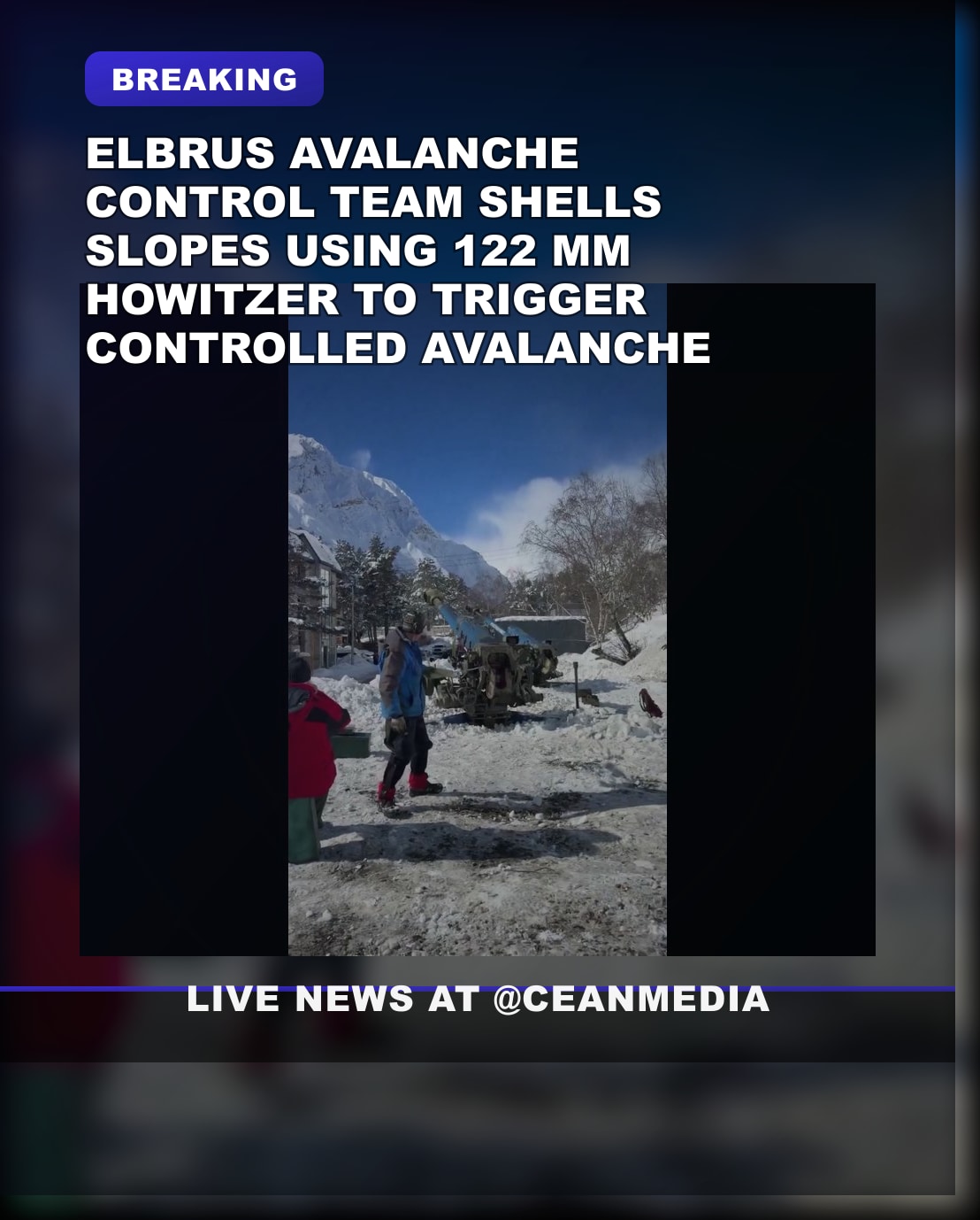 Illustrative photo for: Elbrus avalanche control artillery used to trigger slides