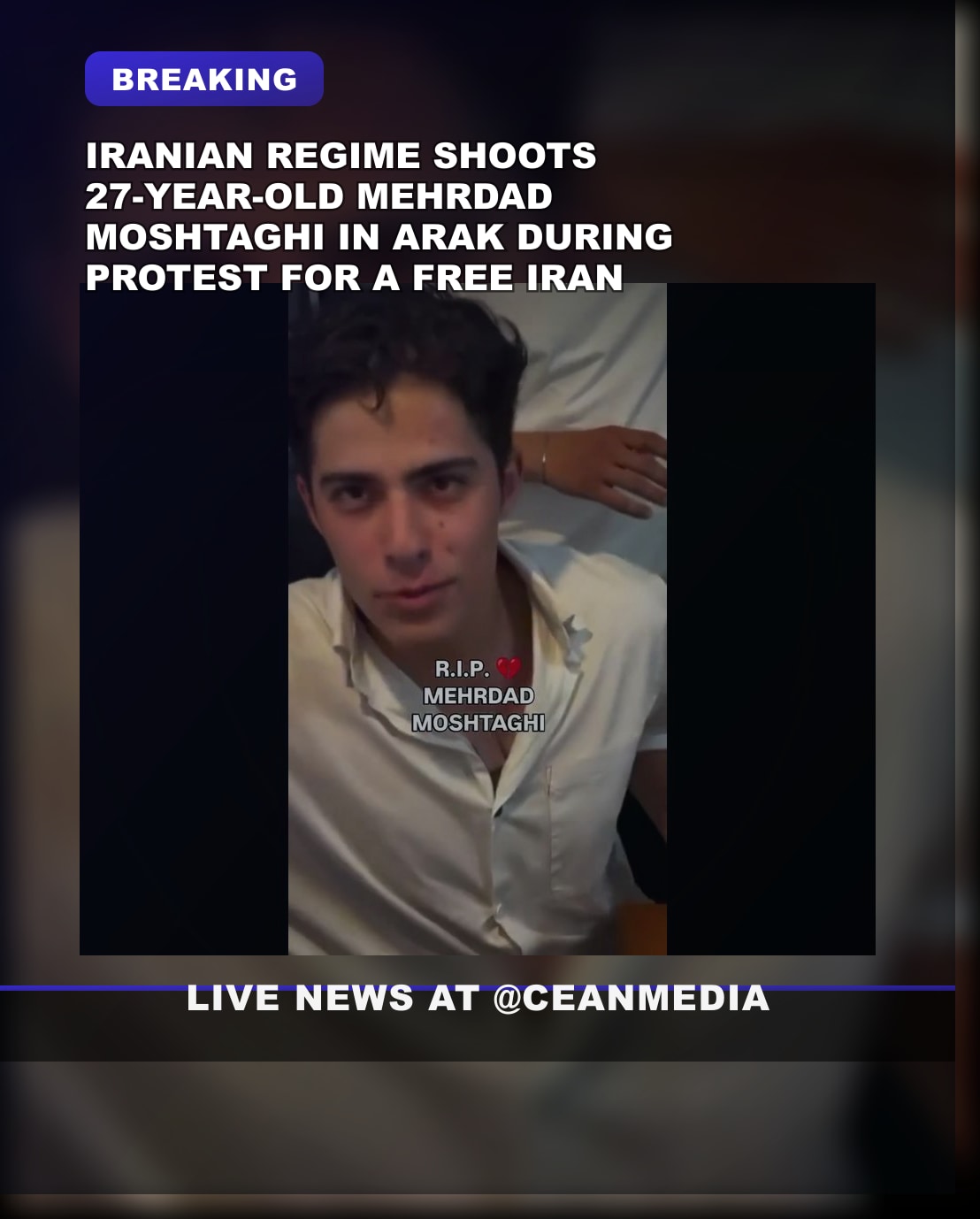 Illustrative photo for: Student protester killed Iranarak: engineer and